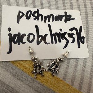 Chrome Hearts Trip Cross Earrings